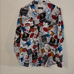 Karl Lagerfeld Men's Multicolor Graphic Shirt